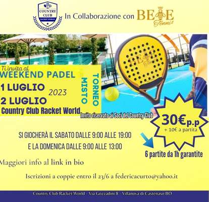 Padel WeekEnd | Country Club Bologna