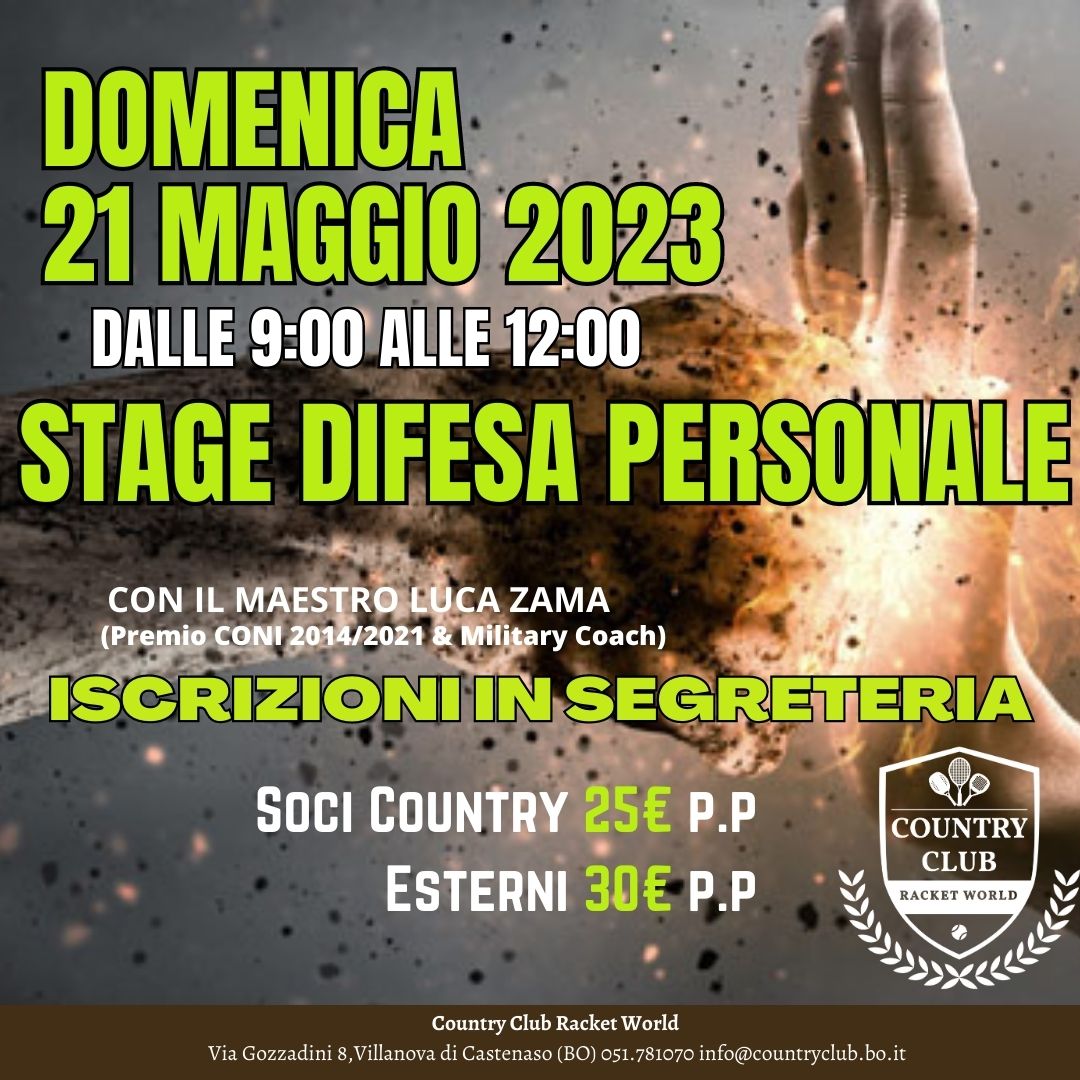 STAGE DI DIFESA PERSONALE | Country Club Bologna