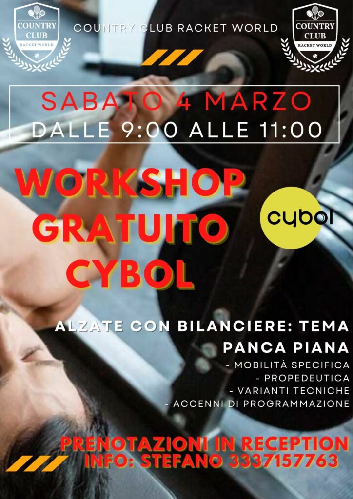 Locandina Workshop gratuito - Country Club