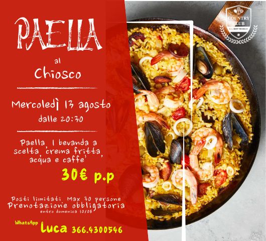 PAELLA AL CHIOSCO - Country Club